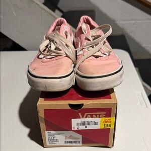 Vans Ward Pink Canvas Low-Top Sneakers with White Soles